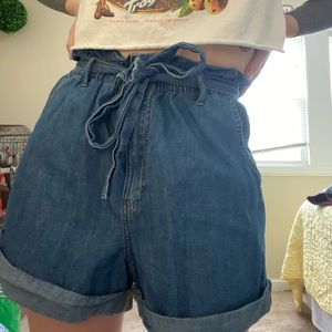 Paperbag Jean Shorts
